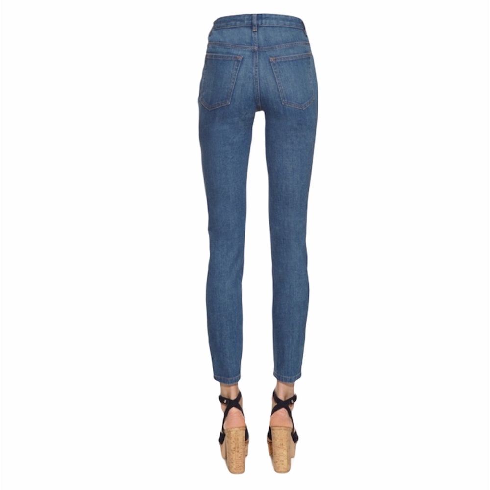 A.P.C Mid Rise Distressed Minimalist Skinny Jeans